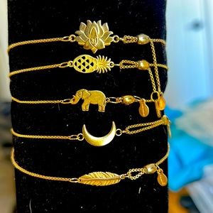 Alex and Ani Precious Pull Chain bracelets- only Elephant and Feather remain!!
